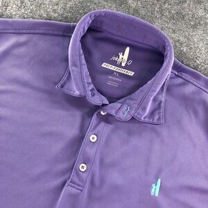 Johnnie O PREP-FORMANCE Mens Polo Shirt XL Polyester Short Sleeve Golf Stripe